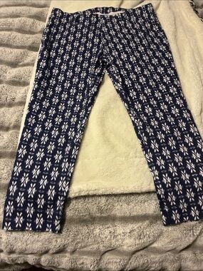 Women’s Navy Blue Patterned Stretch Jeans